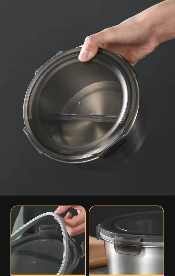 4-Piece Premium Stainless Steel Food Storage Set