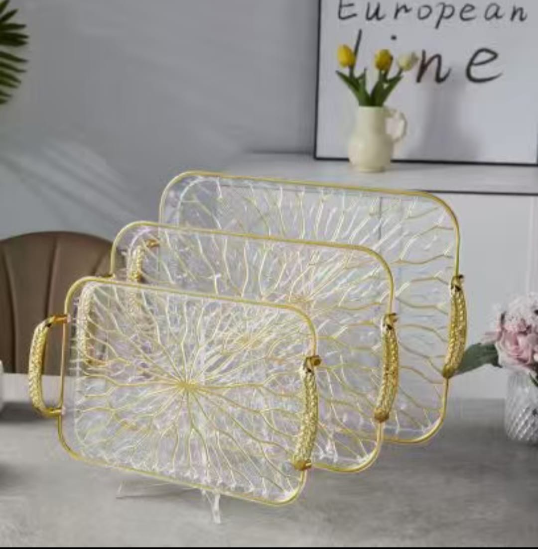 Golden Branch Food Service Tray Set (3-Piece)