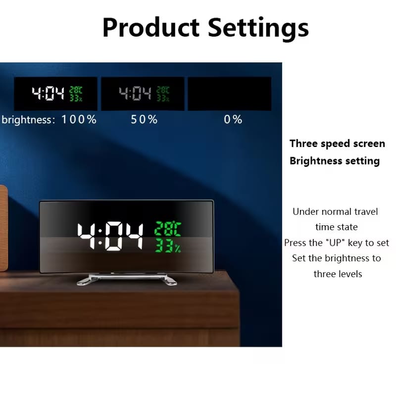 6.6-Inch Multifunctional LED Alarm Clock