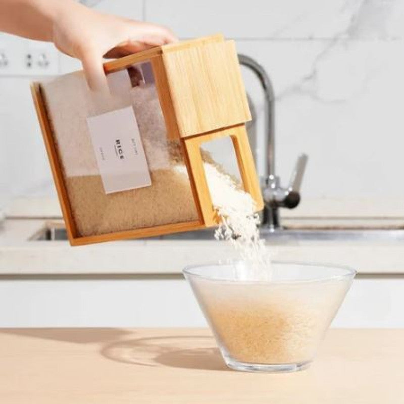 Premium Bamboo & Acrylic Airtight Storage Containers