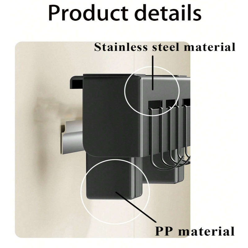 Multifunctional Wall-Mounted Kitchen Utensil Rack (7-in-1)