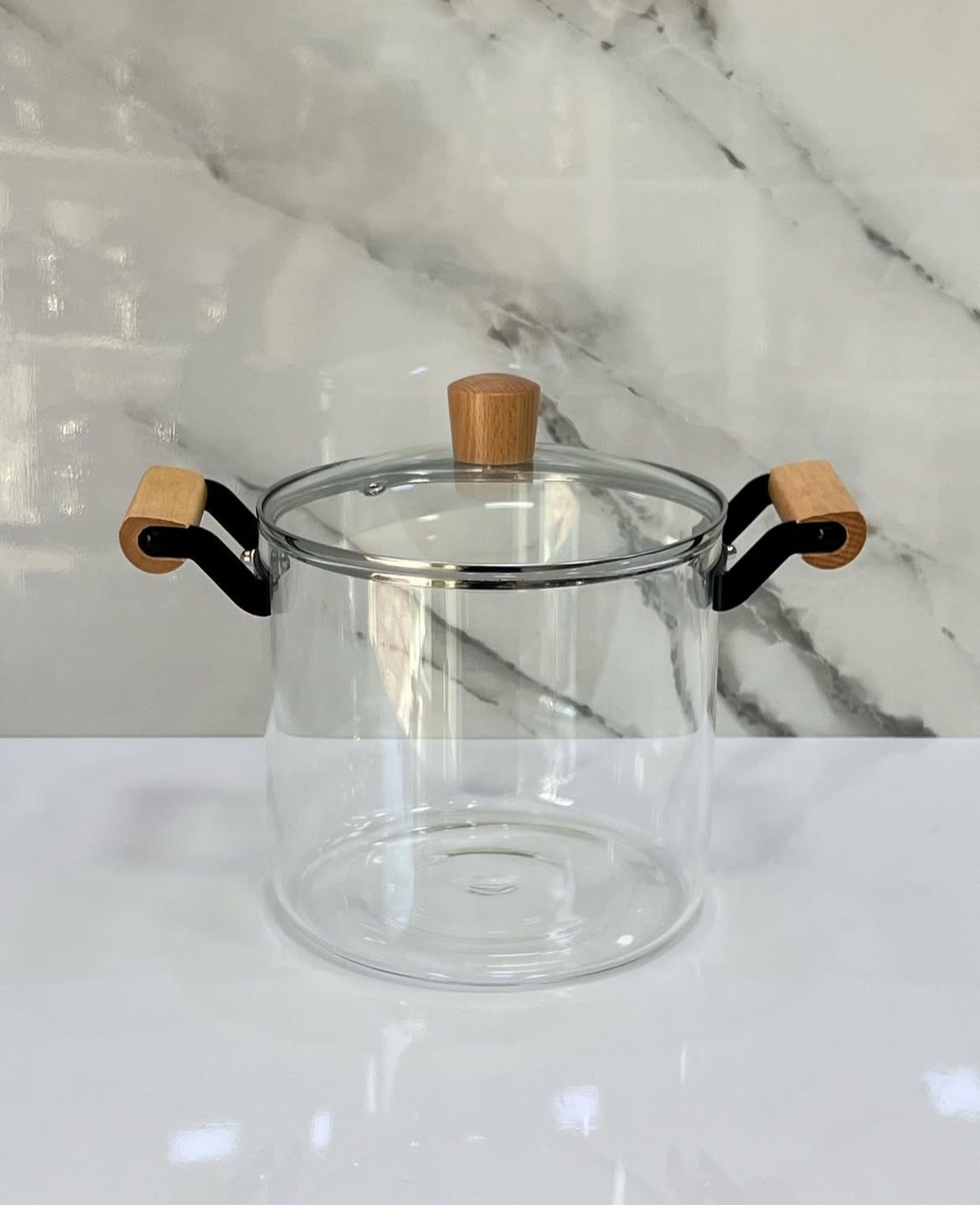 Heat Resistant Borosilicate Glass Cooking Pot