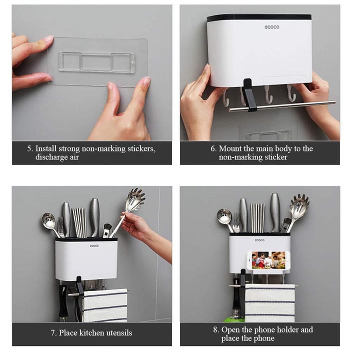 Ecoco Multi-Function Cutlery Drying Rack