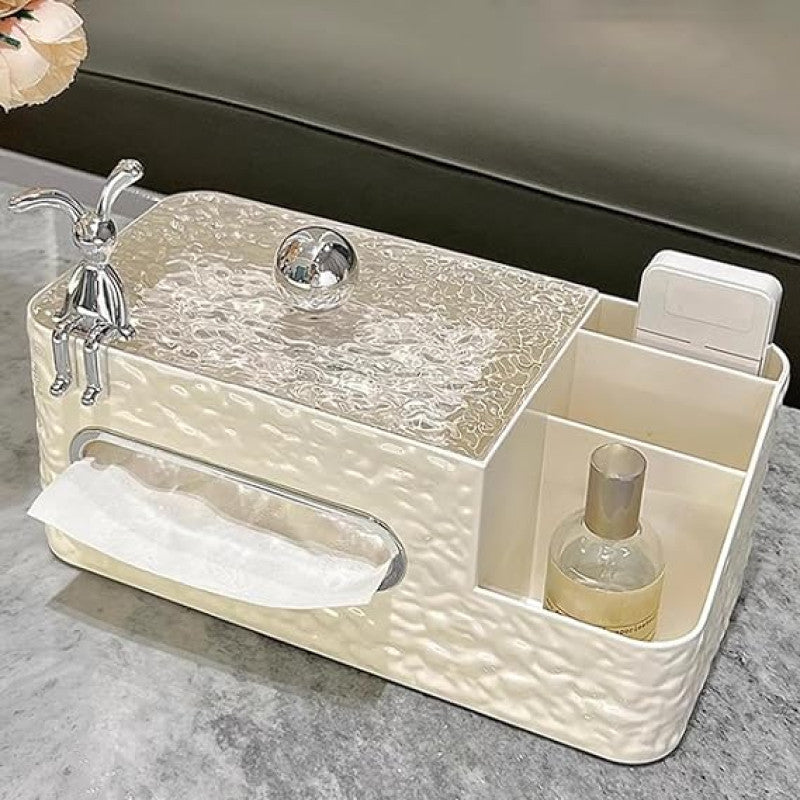 Multifunctional Decorative Tissue Box & Desktop Organizer
