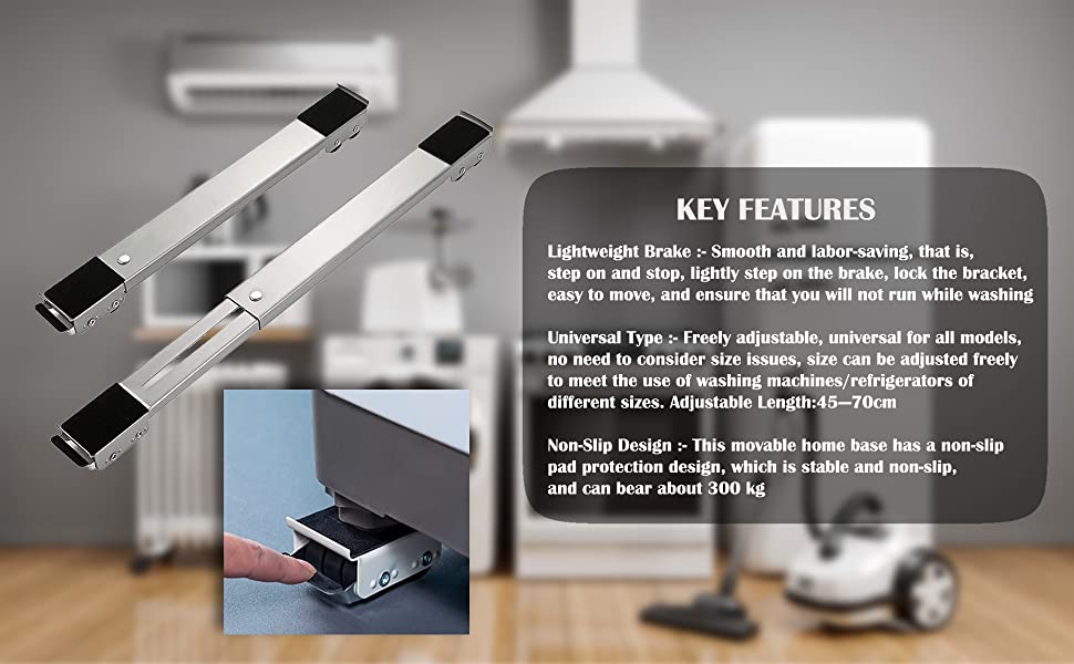Heavy Duty Adjustable Appliance Rollers (Set of 2)