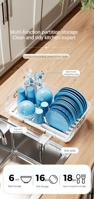 Acrylic Luxury Dish Drain Rack