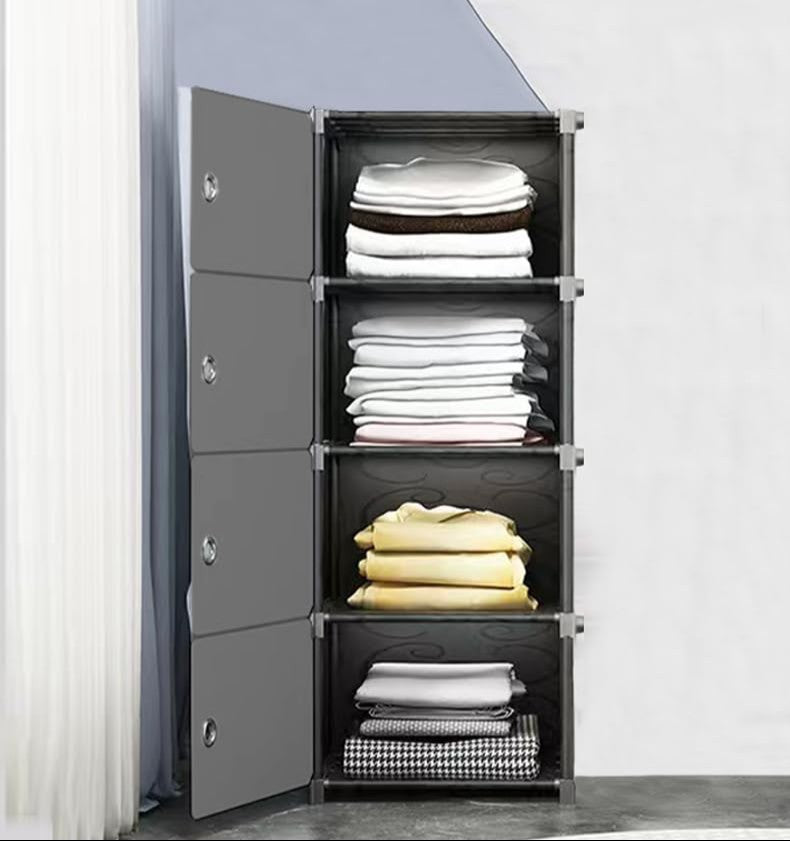 5-Tier Plastic Wardrobe Storage Organizer