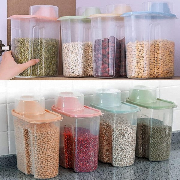 Airtight Cereal & Grain Storage Containers with Measuring Cup