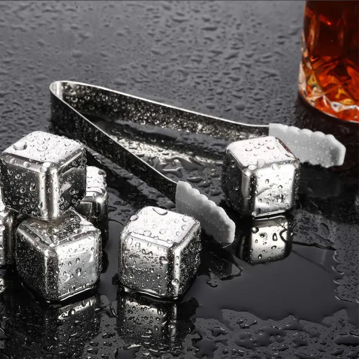 Reusable Stainless Steel Ice Cubes (Set of 8)