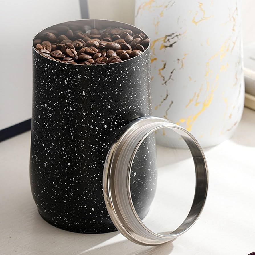 1000ml Metal Coffee Storage Canister with Spoon