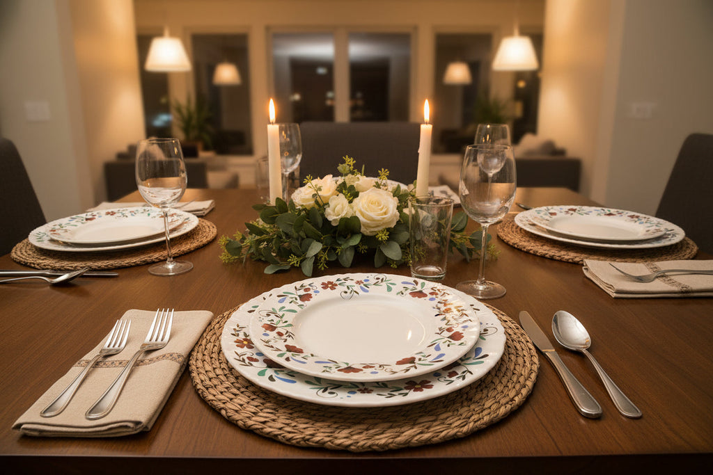 Danny Home Dinnerware Set – 18 Pieces Floral Design