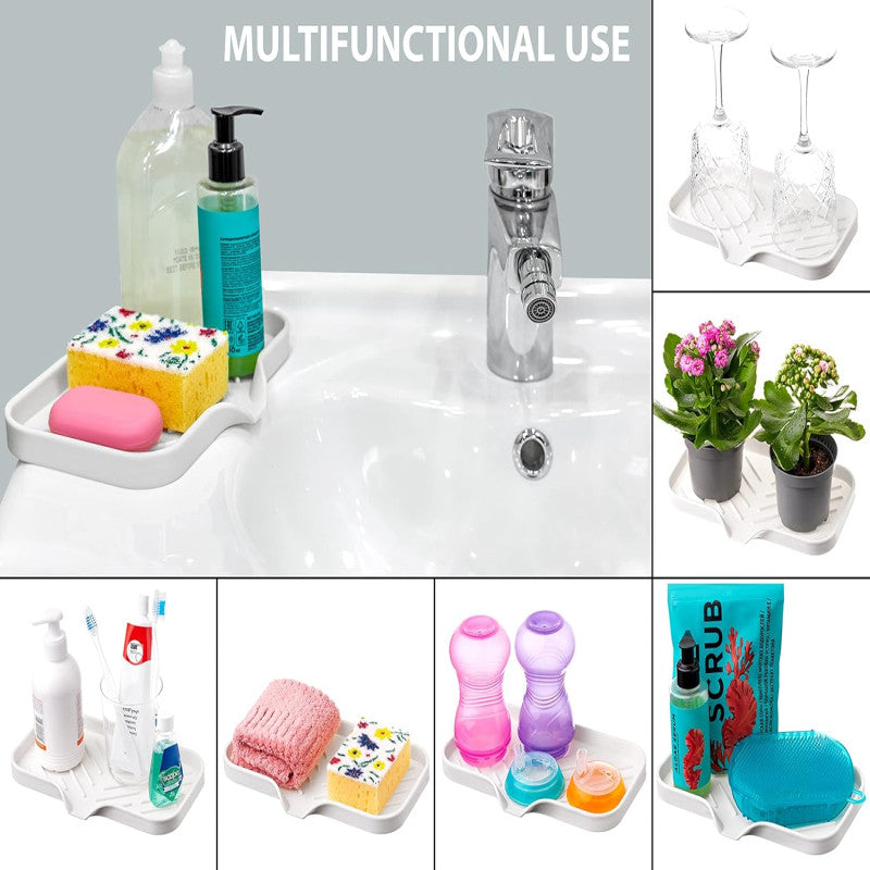 Self-Draining Silicone Soap Dish & Sink Tray