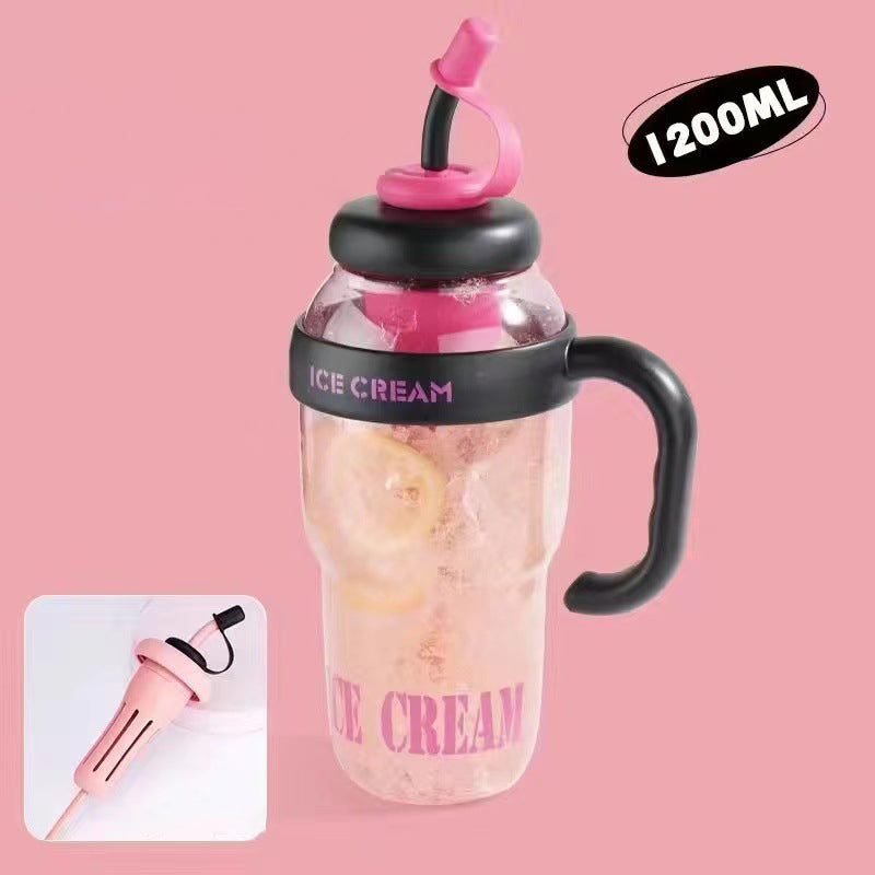 Ice Cream Cup with Straw