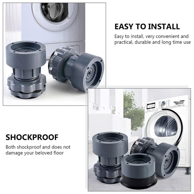 Adjustable Anti-Vibration Washing Machine Stand (Set of 4)