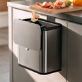 Stainless Steel Hanging Trash Can – Dual Opening Lid (3L / 8L)