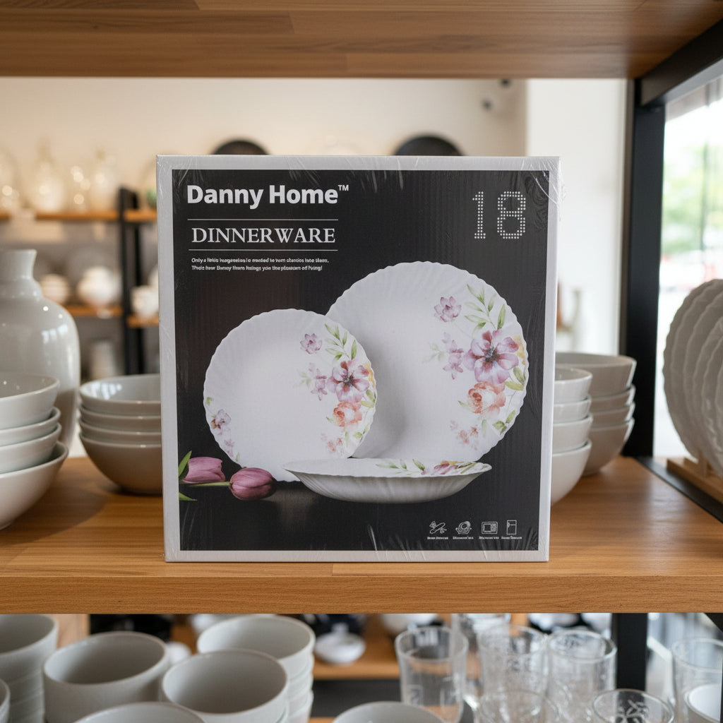 Danny Home 18-Piece Floral Dinnerware Set