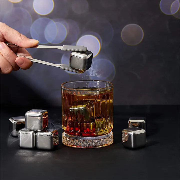 Reusable Stainless Steel Ice Cubes (Set of 8)