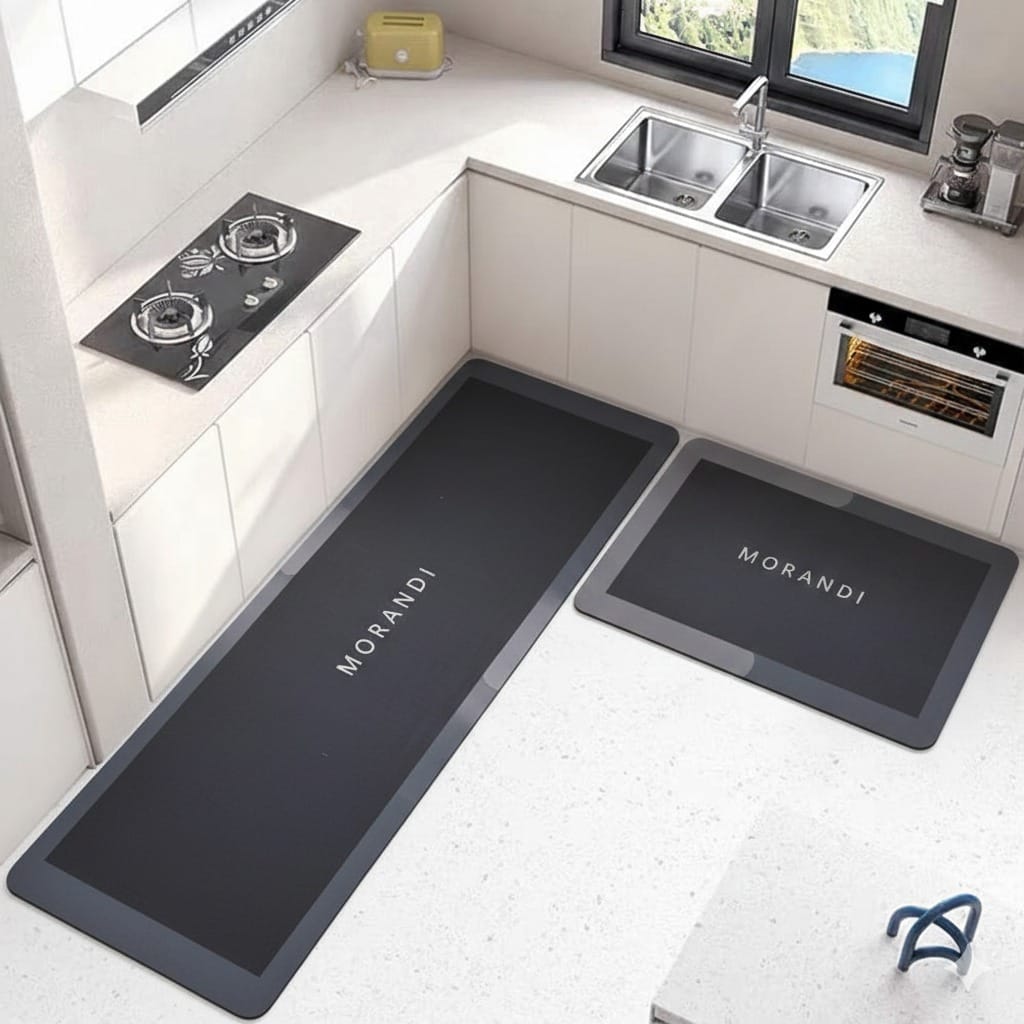 2-Piece Premium Quality Large Runner & Mat Set – Elegant Napa Leather Finish with Anti-Slip Base
