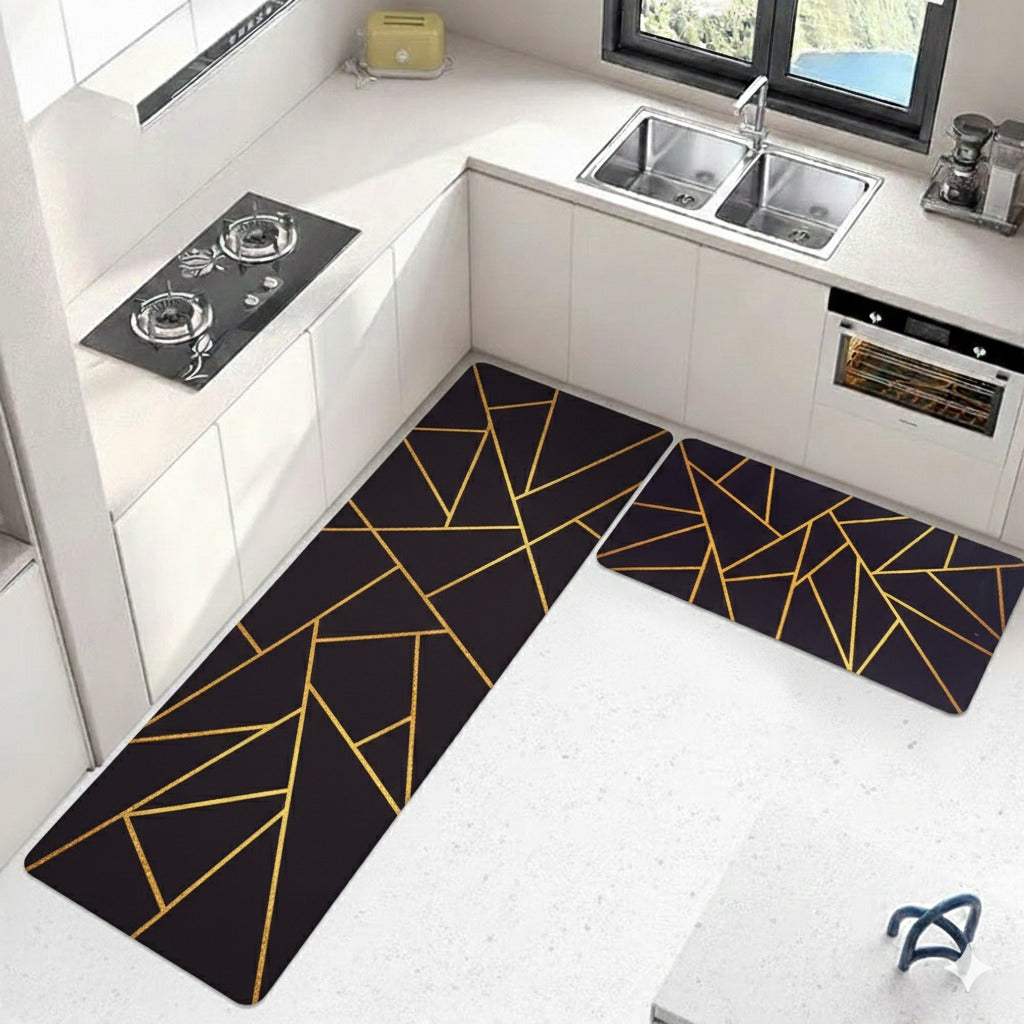 2-Piece Premium Quality Large Runner & Mat Set – Elegant Napa Leather Finish with Anti-Slip Base