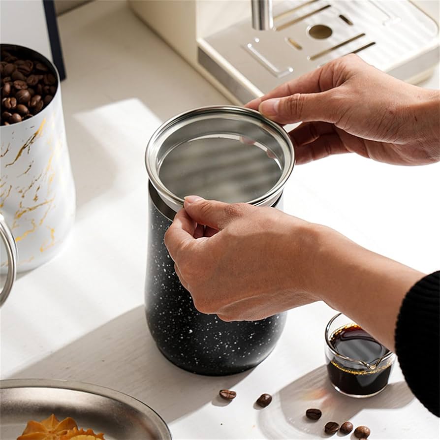 1000ml Metal Coffee Storage Canister with Spoon