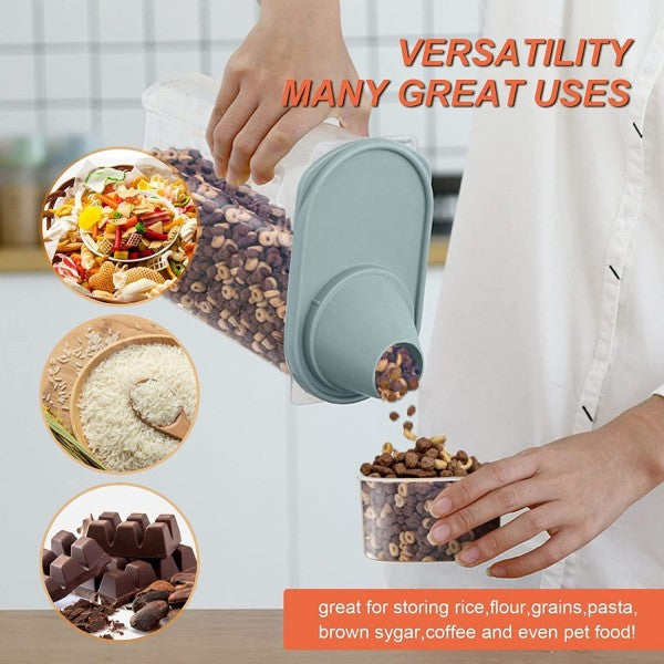 Airtight Cereal & Grain Storage Containers with Measuring Cup