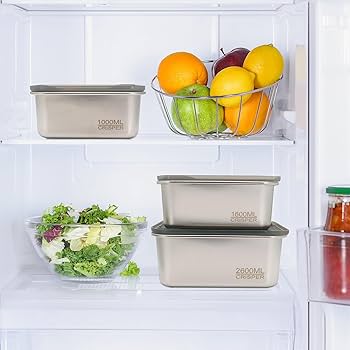 Premium Stainless Steel Airtight Food Storage Containers – Set of 3